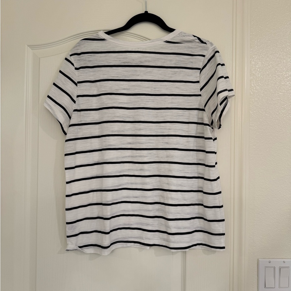 Time and Tru Monochrome Striped Top
